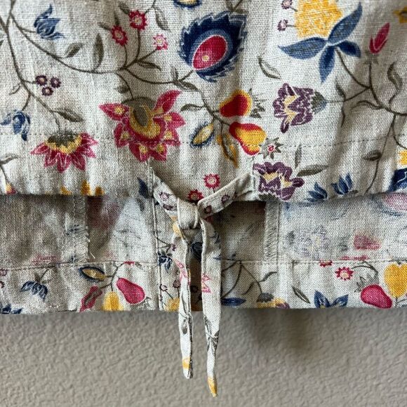 Vintage Bechamel Linen Blend Floral Print Vest Top - Picture 7 of 7